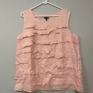 Pink‎ Ruffled Sleeveless Top